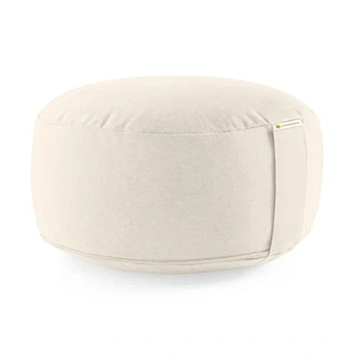 Abbildung von Lotuscrafts® Meditationskissen mit 15 cm Sitzhöhe, Yoga Kissen Dinkelfüllung, Yogakissen Rund, Bodenkissen Meditationskissen, Bezug waschbar, GOTS Zertifiziert