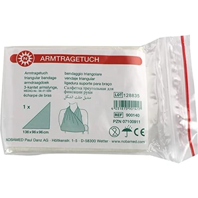 Abbildung von Noba Armtragetuch Dreiecktuch 136 x 96 cm (weiÃŸ, aus Viskosegewebe, 1 StÃck)