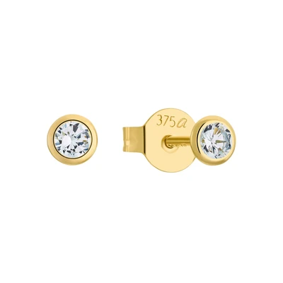 Abbildung von Amor Ohrstecker Damen Ohrschmuck, mit Zirkonia synth., 0,3 cm, Gold, Kommt in Schmuck Geschenk Box,