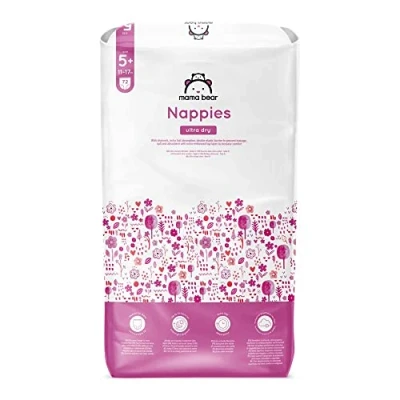 Abbildung von Amazon Marke: Mama Bear Ultra Dry Windeln Größe 5+ (11 17 kg), Weiß, 72 Stück (1 er Pack)