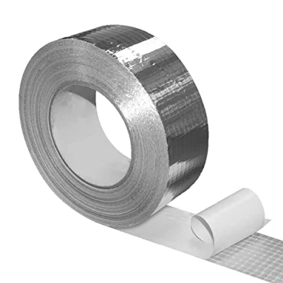Abbildung von NOVANETUS ALU TAZ Netzverstärkt Aluminium Klebeband, Aluband, Aluminiumband 50mm x 50m für Lüftungs und Klimaanlagen, Verstärktes Selbstklebeband, Dichtband, Isolieren