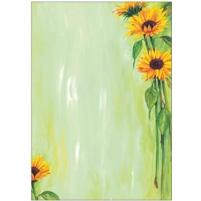 Abbildung von SIGEL DP694 Motiv Papier &quot;Sunflower&quot;, Briefpapier 90 g, DIN A4, 25 Blatt, aus nachhaltigem