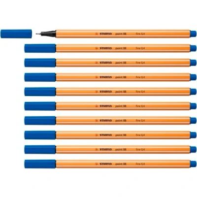 Abbildung von Fineliner STABILO point 88 10er Pack blau