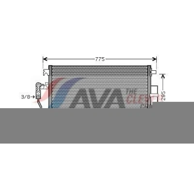 Abbildung von PRASCO VNA5277D Klimakondensator mit Trockner 13,7 Aluminium 660 R 134a MERCEDES BENZ: Sprinter 3.5 T Van, 5 Platform/Chassis