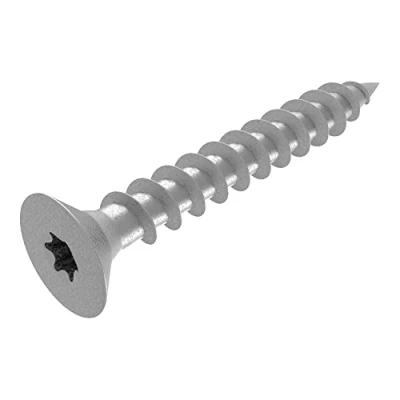 Abbildung von SECCARO Spanplattenschraube 5 x 40 mm, Edelstahl V2A VA A2, Holzschraube mit Vollgewinde, TX/Innensechsrund 200 Stück