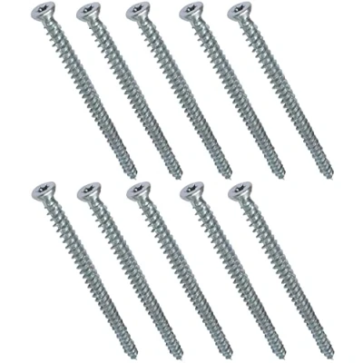 Abbildung von AERZETIX C48386 Satz von 10 Schraubanker betonschrauben ankerschrauben direkt für beton Ø7.5x112mm senkkopf konisch mit abdruck stern T30 direkte befestigung ohne dübel