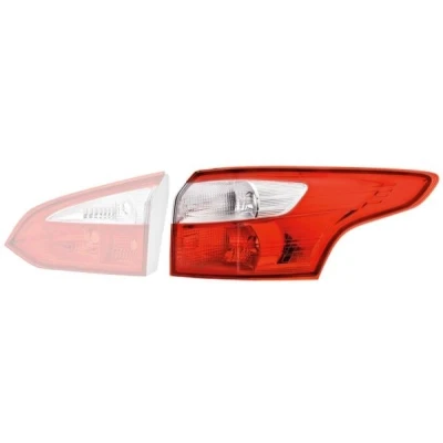 Abbildung von HELLA 2VA 354 995 121 Rückleuchte rechts äusserer Teil P21W, PY21W, W5W 12 mit Glühlampen Lampenträger FORD: FOCUS 3 Turnier