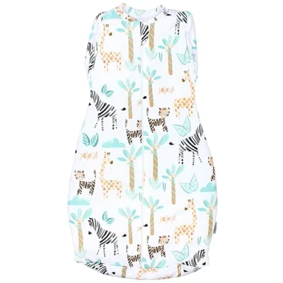 Abbildung von TupTam Baby Pucksack OEKO TEX zertifizierte Materialien Swaddle Bag Wattiert Babyschlafsack 2.5 TOG unisex, Farbe: TOG/Safari Grün, Größe: 0 3 Monate