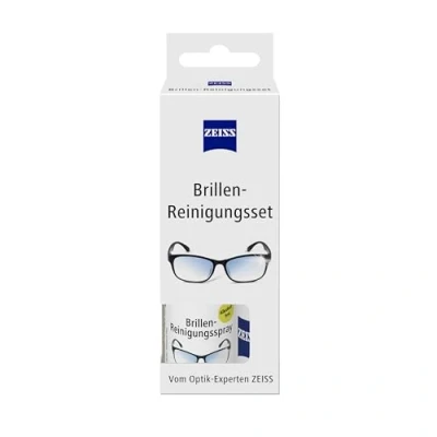 Abbildung von ZEISS Brillen Reinigungs Set mit 30ml Inhalt inklusive einem Mikrofasertuch zur schonenden &amp; gründlichen Reinigung Ihrer Brillengläser alkoholfrei