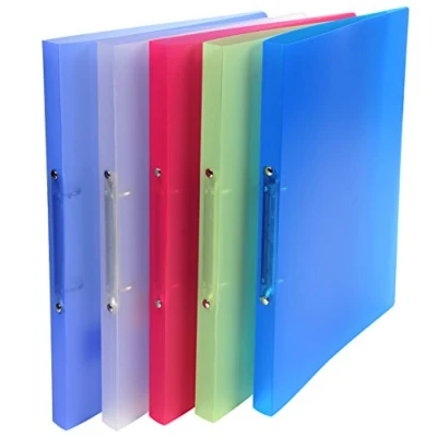 Abbildung von Exacompta 54169E Ringhefter Chromaline aus flexiblem transluzentem Kunststoff 2 Ringe Füllhöhe 15mm DIN A4 Plastikordner ideal für Büro und Schule 1 Stück Zufallsfarbe