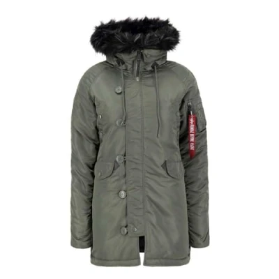 Abbildung von Alpha Industries Wintermantel, Damen, Größe: XL, Vintage green black