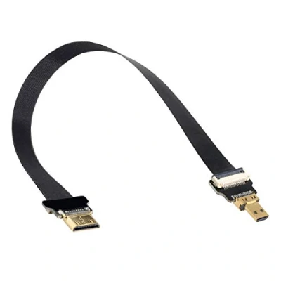 Abbildung von xiwai CYFPV Mini HDMI Stecker auf Micro Verlängerung FPC Flachkabel 1080P für FPV HDTV Multicopter Luftaufnahmen (0,2M)