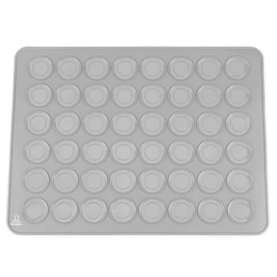 Abbildung von Backefix Macarons Backmatte (2022) formschön und antihaftend backen Schadstofffrei aus Silikon für Makronen gelungene französische Macarons, Silikonbackmatte Ø 3,8cm