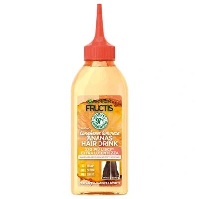 Abbildung von Garnier Fructis Lamellenspülung Hair Food Ananas, für Glanz bei langem und stumpfem Haar, Formel mit 97% Inhaltsstoffen natürlichen Ursprungs, 200 ml