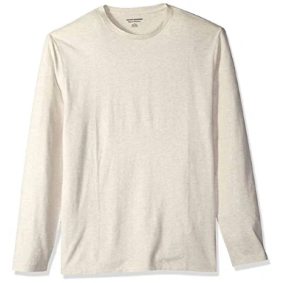 Abbildung von Amazon Essentials Herren Langärmeliges T Shirt, Normale Passform, Haferbeige Meliert, L