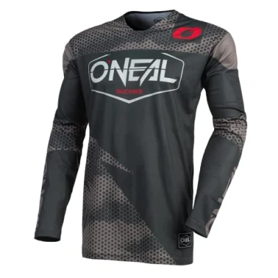 Abbildung von O&#039;NEAL Motocross Trikot Enduro Motorrad Schnell trocknendes Performance Material, kragenloses Design, Athletische Passform Jersey Mayhem Covert Erwachsene Charcoal Grau Größe M