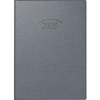 Abbildung von BRUNNEN Taschenkalender Modell 736 (2025), 1 Seite = Tag, A6, 368 Seiten, Kunststoff Einband, Artistico, silberfarben