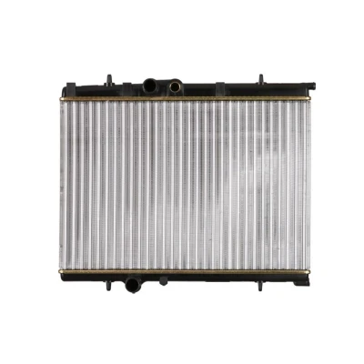 Abbildung von NRF 509524A Kühler, Motorkühlung Aluminium 563 380 23 FULL KIT Kühlrippen mechanisch gefügt PEUGEOT: 206 Hatchback, 206+ SW