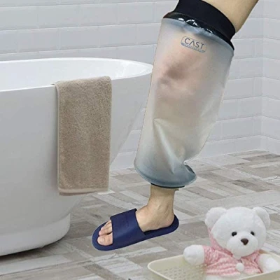 Abbildung von Lifeswonderful® Schutzhülle für Gipse und Verbände zum Duschen geeignet Erwachsenengröße Knie
