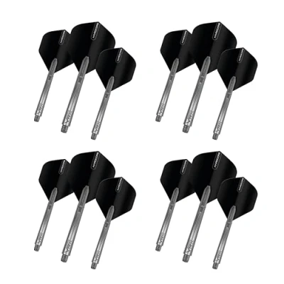 Abbildung von RED DRAGON Dart Flights and Schäfte (Stems) Combo Set Black Hardcore &amp; VRX