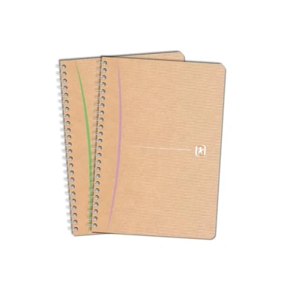 Abbildung von Oxford Touareg Notizbücher, A5, kleine Karos, 5 mm, 100 Seiten, vollständiger Einband, Karteneinband, Recyclingpapier, 2 Stück