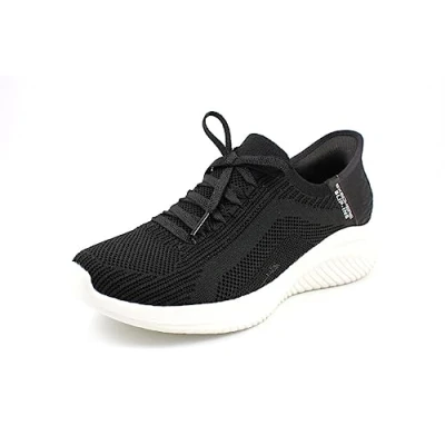 Abbildung von Skechers Damen Ultra Flex 3.0 Brilliant Path Hausschuh, Black Knit/White Trim, 36.5 EU