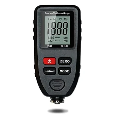 Abbildung von Lackschichtdickenmessgerät RDINSCOS Autolack Lackmessgerät auto Car Karosserie Schichtdickenmessgerät 0 1300μm LCD Display Für Eisen Aluminium