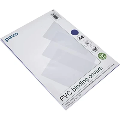 Abbildung von pavo 8008797 Einbanddeckel, DIN A4, PVC, transparent, 0,18 mm
