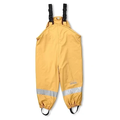 Abbildung von Sterntaler Baby Unisex Regenhose Kinder Träger Regenträgerhose gefüttert Wasserdicht Druckknopf und verschweißte Nähte mittelgelb, 74