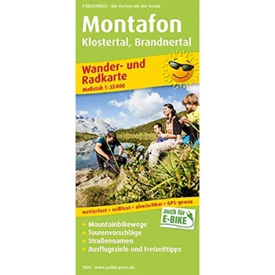 Abbildung von Montafon, Klostertal, Brandnertal: Wander und Radkarte mit Ausflugszielen &amp; Freizeittipps, wetterfest, reißfest, abwischbar, GPS genau. 1:35000 (Wander Radkarte: WuRK)