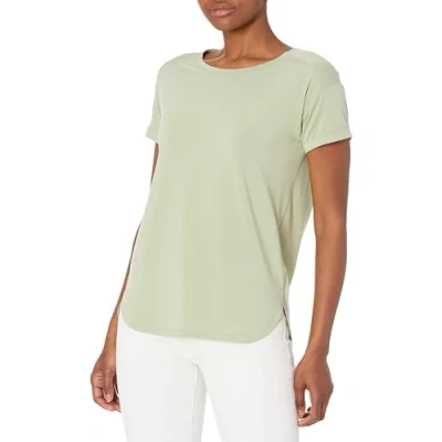 Abbildung von Amazon Essentials Damen Leichtes Fitness T Shirt mit Rundhalsausschnitt und lockerer Passform (in Übergröße erhältlich), Hellgrün, M