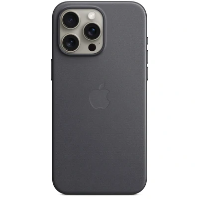 Abbildung von Apple MagSafe Textiel Back Cover Schwarz iPhone 15 Pro Max