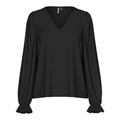 Abbildung von pieces Langarmshirt »PCTIFFANY LS V NECK TOP NOOS BC«