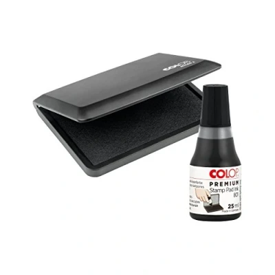 Abbildung von Colop 151304 Stempelkissen Micro 2 + Farbe 801 schwarz, 70 x 110 mm