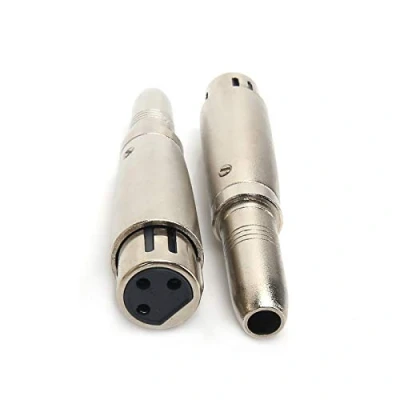 Abbildung von SiYear professioneller Mikrofon Adapter/Converter mit 3 poligem XLR Anschluss weiblich auf 6,35 mm Klinke weiblich, Stereo Audio Anschluss, Adapter (2er Pack)