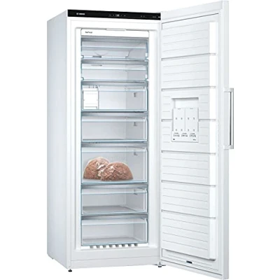 Abbildung von Bosch GSN54AWCV Serie 6 XXL Gefrierschrank, 176 x 70 cm extra breit, 327 L, NoFrost nie wieder abtauen, LED Beleuchtung gleichmäßige Ausleuchtung, BigBox Platz für großes Gefriergut, Weiß