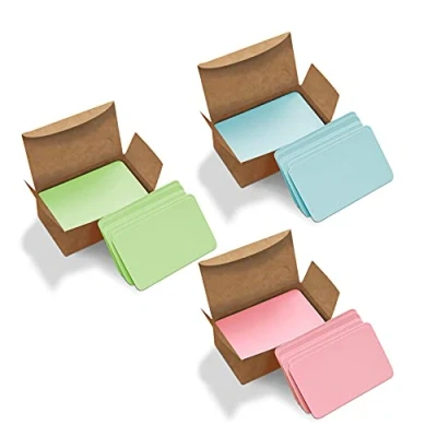 Abbildung von VANRA 300PCS Kleine leere Indexkarten 9x5 cm Notizkarten Studie Flash Karten, Word Nachricht Geschenk DIY Karten Kraftpapier Tags (300/Pack)