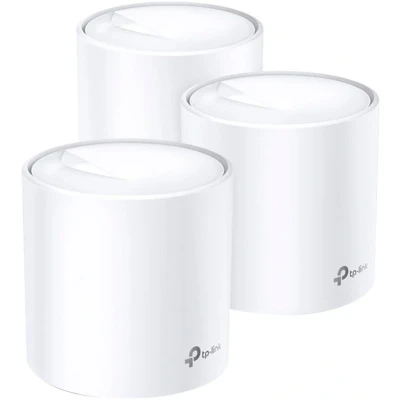 Abbildung von TP Link Deco X60 Mesh WLAN Set (3 Pack), Wi Fi 6 AX5400 Dual Band Router &amp; Repeater, 2x Gigabit Ports für jede Einheit, empfohlen Häuser mit 4 7 Schlafzimmern, Umfassender Jugendschutz, WPA3
