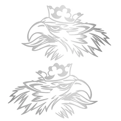 Abbildung von Greif Dekor Aufkleber Set (links und rechts) LKW Folie Rauten Scollops Zacken Ornamente (K075 Milchglas)