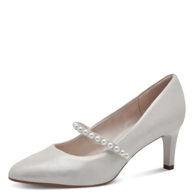 Abbildung von Tamaris Damen Pumps in Silber/Platin Gr. 41