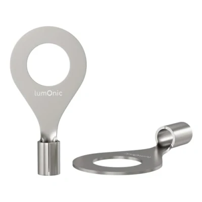 Abbildung von Lumonic 25x Quetschkabelschuhe blank 0,5 1,5mm² I RIngkabelschuhe M6 unisoliert Kabelschuhe M6, Rohrkabelschuh 0,5mm2 1,5mm2 Ringösen, Quetschverbin