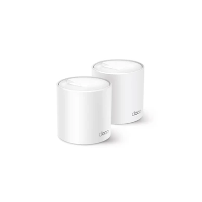 Abbildung von TP Link Deco X60 Mesh WLAN Set (2 Pack), Wi Fi 6 AX5400 Dual Band Router &amp; Repeater, 2x Gigabit Ports für jede Einheit, empfohlen Häuser mit 3 5 Schlafzimmern, Umfassender Jugendschutz, WPA3