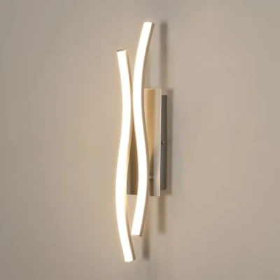 Abbildung von Comely LED Wandleuchte Innen, 14W 1575LM Moderne Wandleuchten, Aluminium Beleuchtung Wandlampe für Wohnzimmer, Schlafzimmer, Treppenhaus, Warmes Licht 3000K, Silber, 41cm