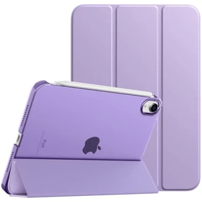 Abbildung von TiMOVO Hülle Kompatibel mit iPad Mini 7 A17 Pro 8,3 Zoll 2024, 6. Generation, Schlanke durchsichtige Cover Unterstützung Touch ID, Apple Pencil Aufladung, Auto Schlaf/Wach, Taro Violett