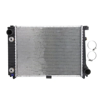 Abbildung von NRF 51350 Kühler, Motorkühlung Aluminium 440 327 30 mit Anbauteilen Kühlrippen gelötet BMW: 3 Saloon, Convertible