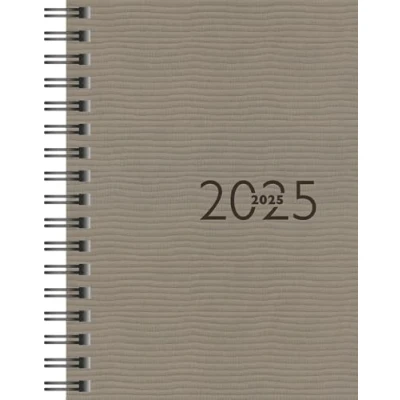 Abbildung von rido/idé Taschenkalender Modell perfect/Technik I (2025), 2 Seiten = 1 Woche, A6, 160 Seiten, Kunstleder Einband Tejo, grau