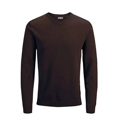 Abbildung von JACK &amp; JONES Herren JJEBASIC Knit V Neck 12137194, Mulch, XXL