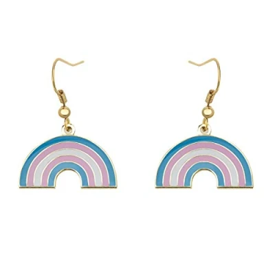 Abbildung von Transgender Stolz Regenbogen Form Ohrringe Gay &amp; Lesbian LGBT Geschenke Schmuck