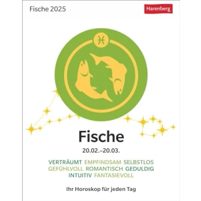 Abbildung von Fische Sternzeichenkalender 2025 Tagesabreißkalender Ihr Horoskop für jeden Tag: Tischkalender mit täglichem Horoskop. Kleiner Kalender ... die Sterne (Sternzeichenkalender Harenberg)