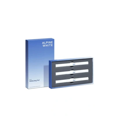 Abbildung von ALPINE WHITE Whitening Gel für sichtbar weißere Zähne in nur 3 Tagen Professionelles Zahnbleaching, entwickelt und geprüft von Zahnärzten Dentalexperten I Anwendung 15 Minuten täglich